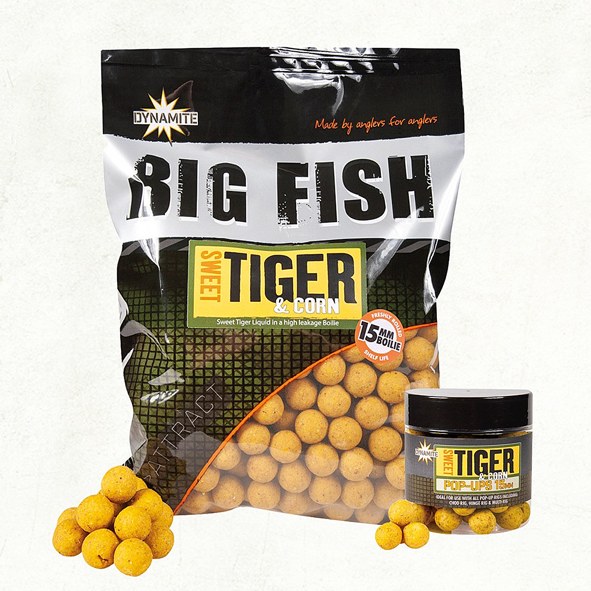 Бойли Dynamite Baits Sweet Tiger & Corn 15mm 1.8kg (DY1521) купити в Україні OnRiver.com.ua Бойли Dynamite Baits Sweet Tiger & Corn 15mm 1.8kg (DY1521)