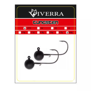 Джигголівка вольфрам Viverra 10,6g #7/0 Black (2шт) (38TBJ70)
