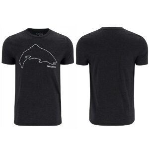 Футболка Simms Trout Outline T-Shirt Dark Gunmetal Heather XL (13519-1293-50)