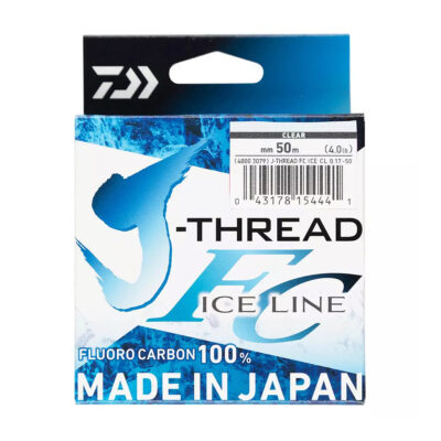 Флюорокарбон Daiwa J-Thread Fluorocarbon Ice Line 50m 2.6kg 0.19mm #Natural Clear (4000 3080)