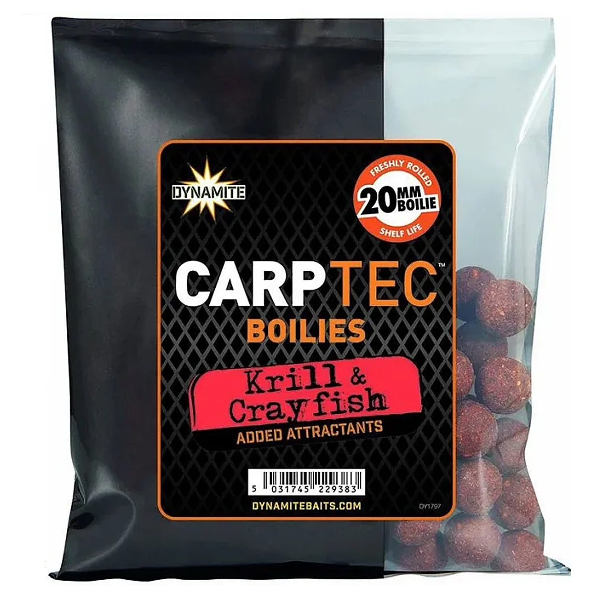 Бойли Dynamite Baits Carp-Tec Krill & Crayfish Boilies 20mm 300g (DY1797) купити в Україні OnRiver.com.ua Бойли Dynamite Baits Carp-Tec Krill & Crayfish Boilies 20mm 300g (DY1797)
