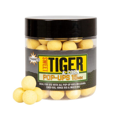 Акційні товари купити в Україні Бойли Dynamite Baits Pop Up Hot Sweet Tiger & Corn 15mm (DY1954)