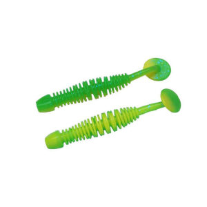 Cилікон Berkley PowerBait Power Leech 50mm 12pcs #Sprng Grn/Snsne Ylw (1621149)