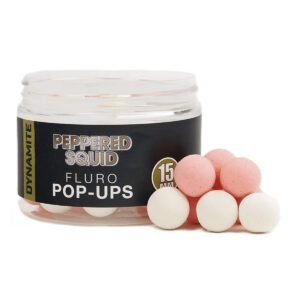 Бойли Dynamite Baits Peppered Squid Fluro Pop-Ups 15mm (DY1679)
