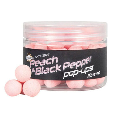 Бойли Dynamite Baits Pop-Up N-Ticers Peach & Black Pepper 15mm (DY1850)