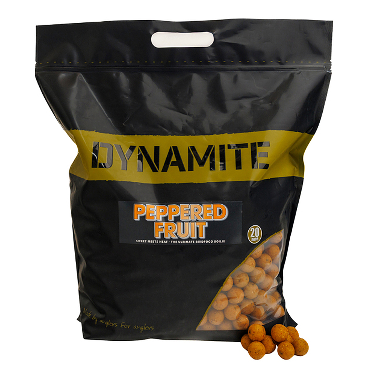 Бойли Dynamite Baits Peppered Fruit Boilies 20mm 1kg (DY1917) купити в Україні OnRiver.com.ua Бойли Dynamite Baits Peppered Fruit Boilies 20mm 1kg (DY1917)