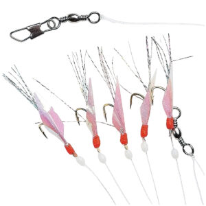 Морський монтаж Fladen Fish skin with feather rig 5 hooks (17-2004)