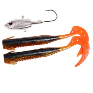 Силікон Fladen Big single tail 400g head 2 bodies Black (20-1240009)