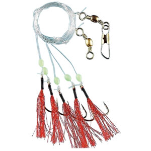 Морський монтаж Fladen Sundet Herring 5-hooks size 1/0 Red (1271-5-1-0)