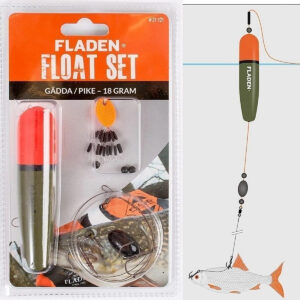 Комплект оснастки Fladen для ловлі щуки Pike Float-set 18g (21-121)