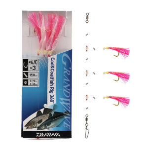 Оснащення Daiwa Grand Wave Cod & Pollack Rig 150cm 0.8/0.9mm #4/0 Pink (16517-220)