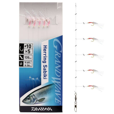 Оснащення Daiwa Grand Wave Herring Rig 135cm 0.3/0.4mm #10 Pink Glow (16517-236)