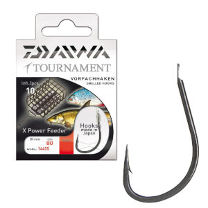 Гачки з повідцем Daiwa Tournament Feeder Black №10 0.18mm 80cm 10pcs (14455-010)