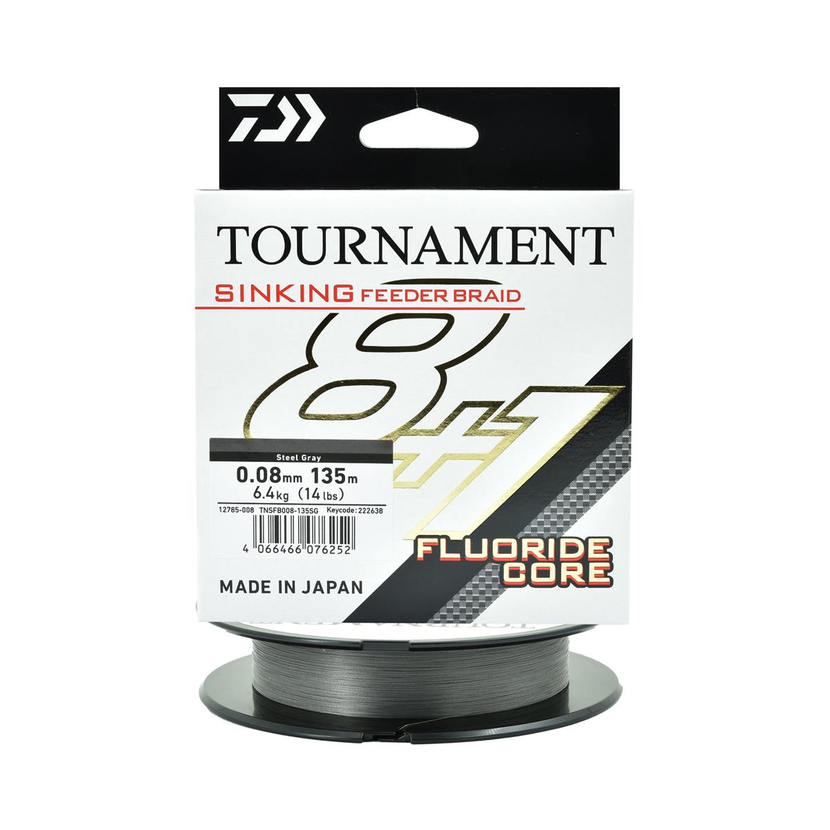 Шнур Daiwa Tournament Sinking Feeder Braid 8+1 135m Steel Grey 6.4kg 0.08mm (12785-008) купити в Україні OnRiver.com.ua Шнур Daiwa Tournament Sinking Feeder Braid 8+1 135m Steel Grey 6.4kg 0.08mm (12785-008)