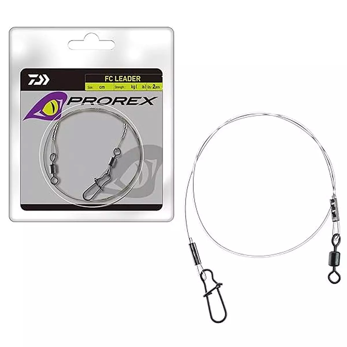 Повідець флюорокарбон. Daiwa Prorex Fluorocarbon Leader 50cm 36kg 2pcs (PXFCL50-36) купити в Україні OnRiver.com.ua Повідець флюорокарбон. Daiwa Prorex Fluorocarbon Leader 50cm 36kg 2pcs (PXFCL50-36)