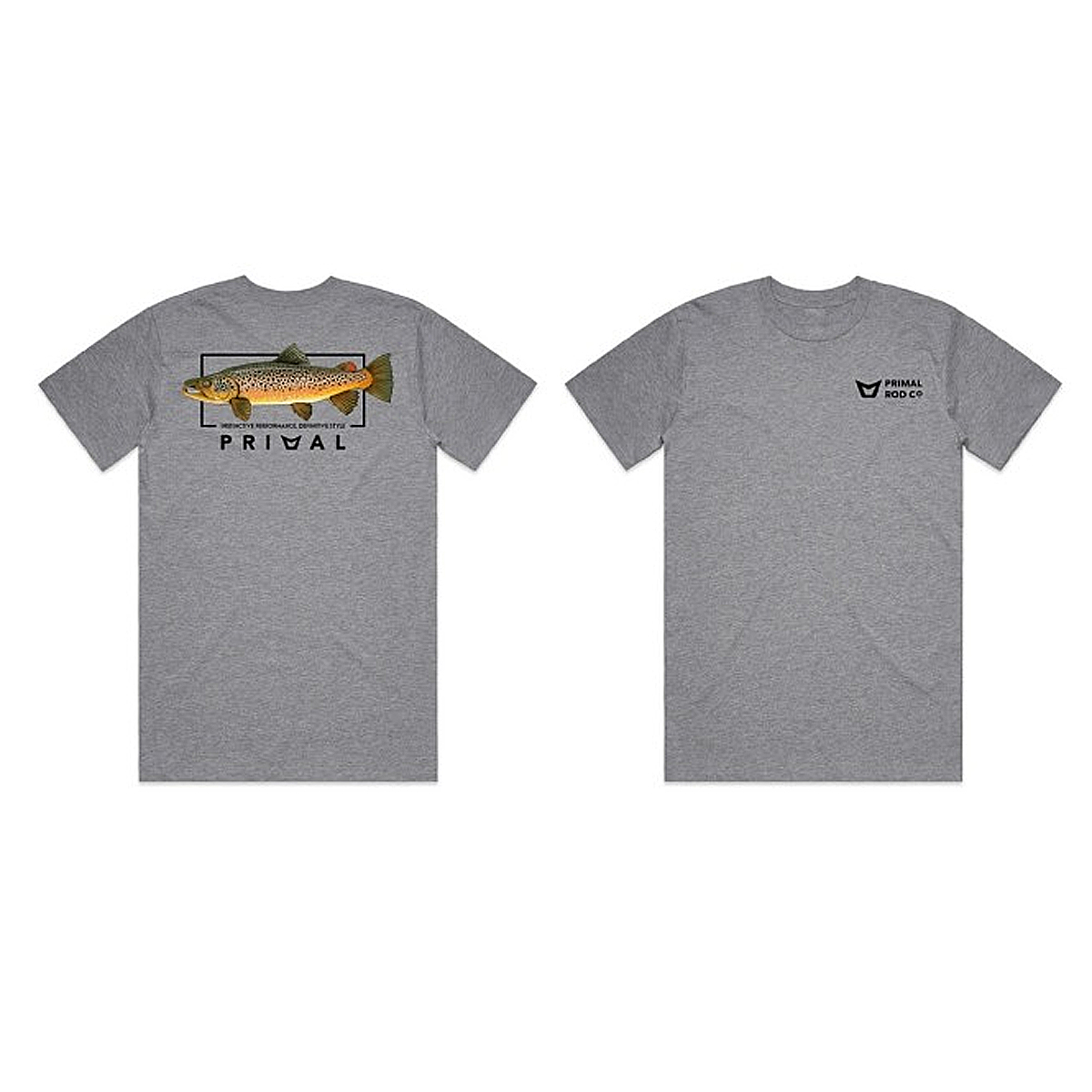 Футболка Primal Artist Tee Brown Trout Grey Marle XL (PRH-PAT-BTG-XL) купити в Україні OnRiver.com.ua Футболка Primal Artist Tee Brown Trout Grey Marle XL (PRH-PAT-BTG-XL)