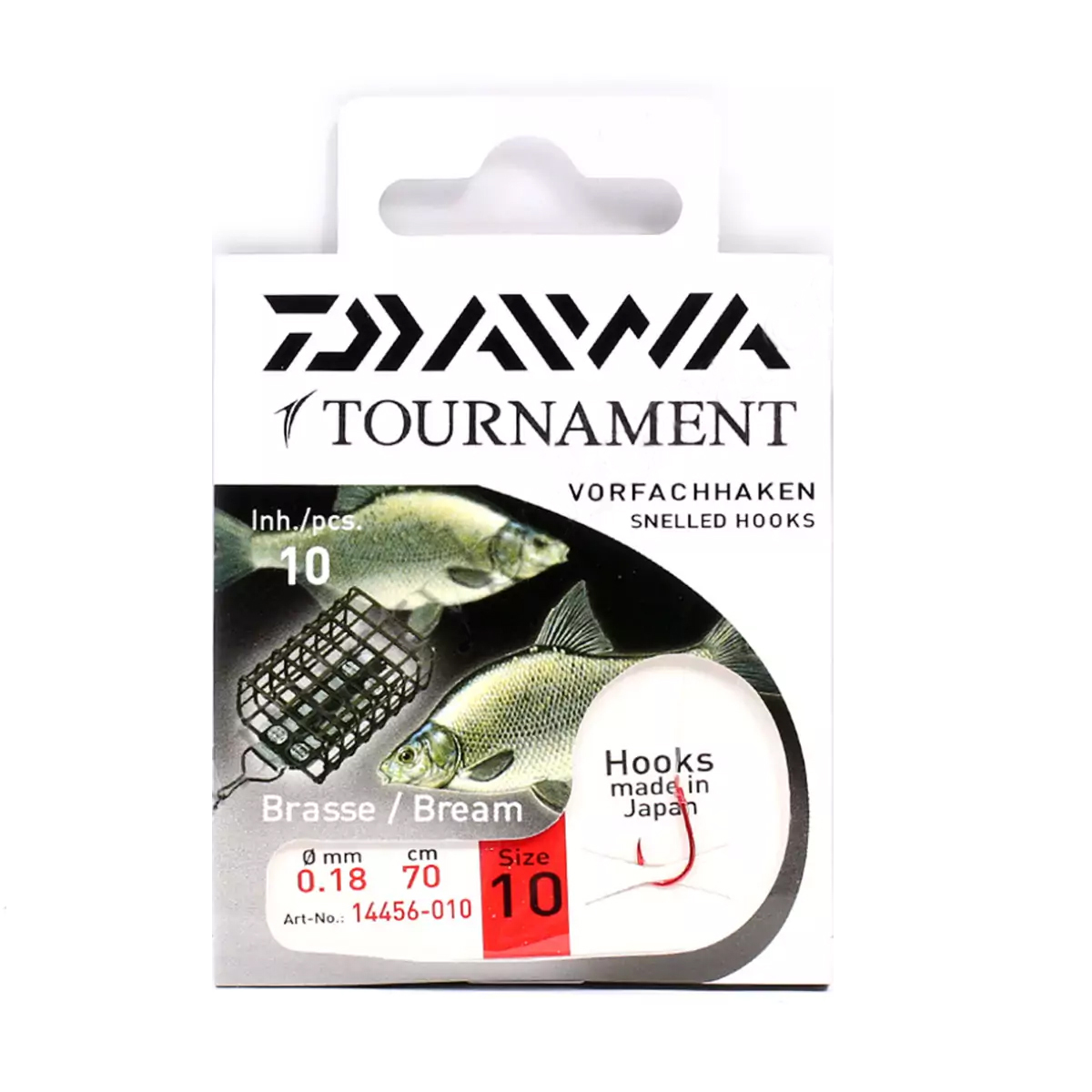 Гачки з повідцем Daiwa Tournament Bream Red №10 0.18mm 70cm 10pcs (14456-010) купити в Україні OnRiver.com.ua Гачки з повідцем Daiwa Tournament Bream Red №10 0.18mm 70cm 10pcs (14456-010)