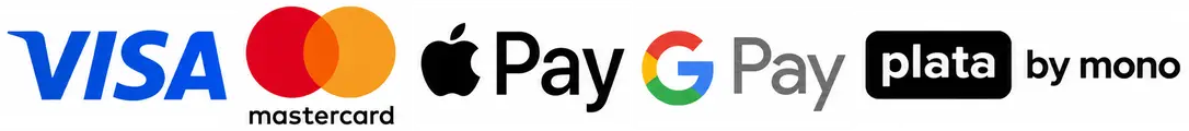Оплата Visa, Mastercard, Apple Pay, Google Pay та plata by mono